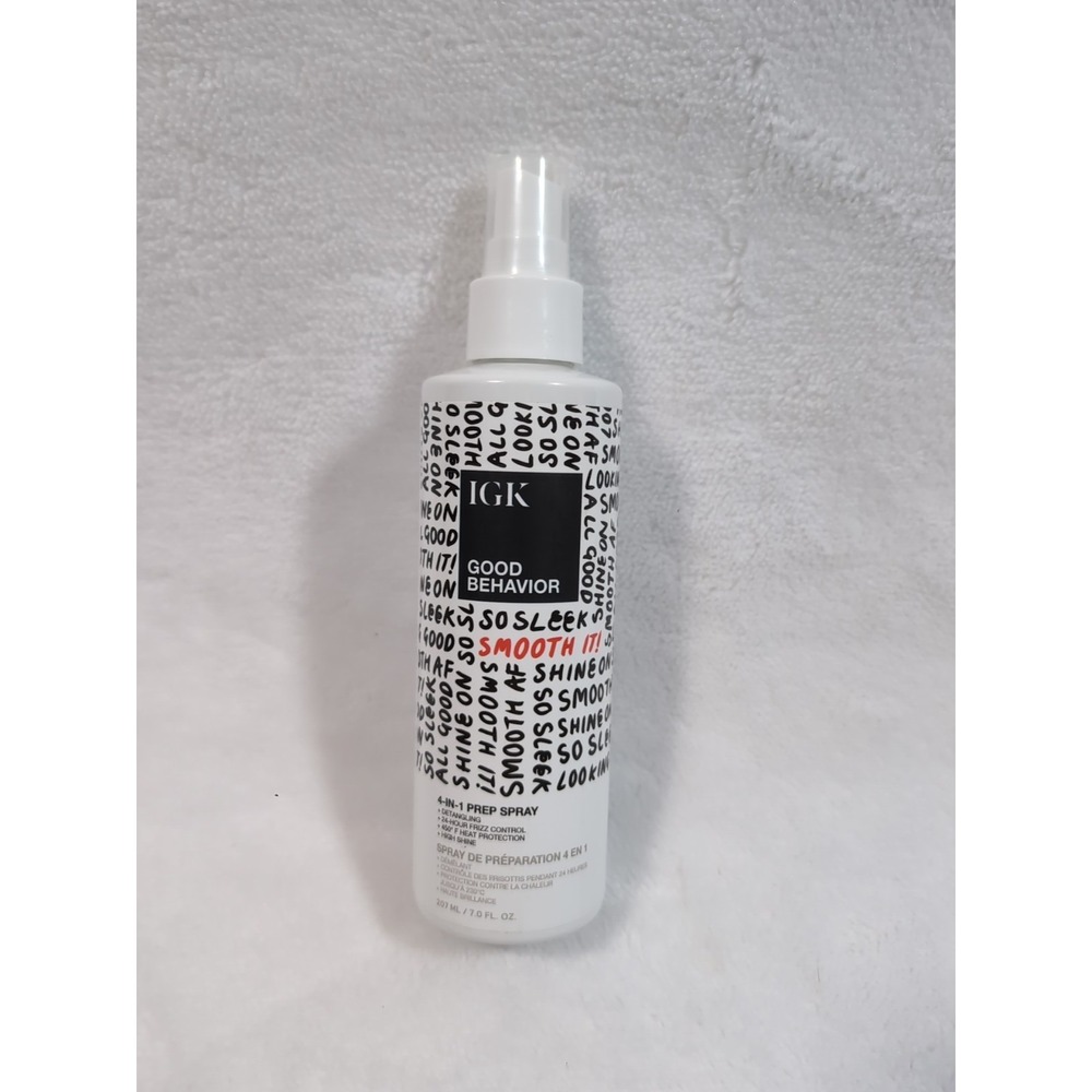 IGK GOOD BEHAVIOR 4-in-1 Prep Spray 7 oz New - Fight Frizz Heat Protection Hair